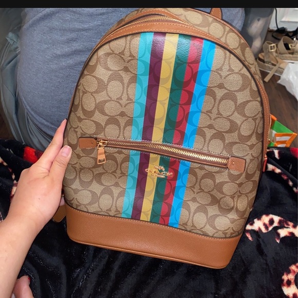 coach backpack track NWT Coach Track Backpack In Colorblock Signature Canvas With Coach  c8130/cc016